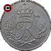 25 øre 1948-1960 - obverse to reverse alignment