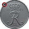 25 øre 1960-1967 - obverse to reverse alignment