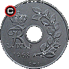 25 øre 1966-1972 - obverse to reverse alignment