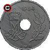 25 øre 1973-1988 - obverse to reverse alignment