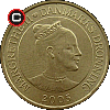 20 kroner 2005 Towers - Church in Landet - obverse to reverse alignment