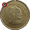 20 koron 2008 Statki - Jacht Królewski Dannebrog - układ awersu do rewersu