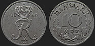 coins of Denmark - 10 øre 1960-1972