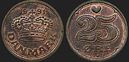 coins of Denmark - 25 øre 1990-2008