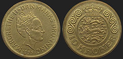 coins of Denmark - 10 kroner 1994-1999