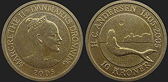 coins of Denmark - 10 kroner 2005 Fairytales - Little Mermaid