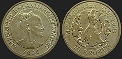 coins of Denmark - 10 kroner 2006 Fairytales - Snow Queen