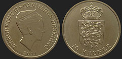 coins of Denmark - 10 kroner 2011-2012