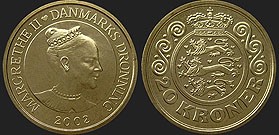 coins of Denmark - 20 kroner 2001-2002