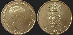 coins of Denmark - 20 kroner 2011-2012