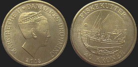 coins of Denmark - 20 kroner 2012 Ships - Fishing Vessel