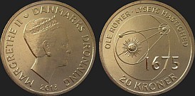 coins of Denmark - 20 kroner 2013 Scientists - Ole Rømer