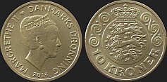 coins of Denmark - 10 kroner from 2013