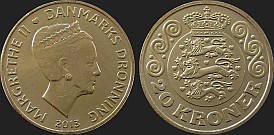 coins of Denmark - 20 kroner from 2013