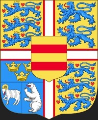 Coat of Arms shield of Queen Margrethe II of Denmark II