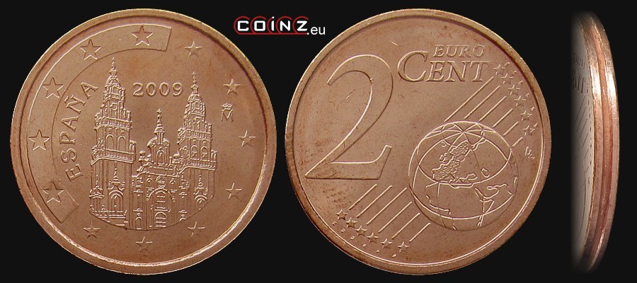 2 euro centy 1999-2009 - monety Hiszpanii