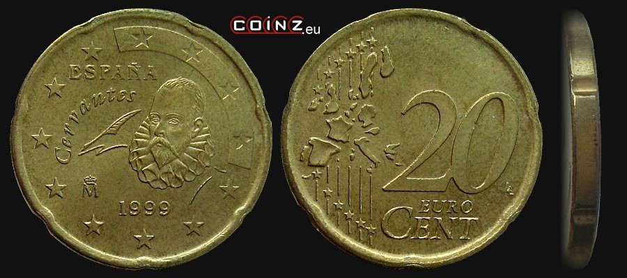 20 euro centów 1999-2006 - monety Hiszpanii