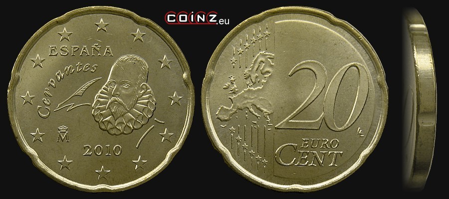 20 euro centów od 2010 - monety Hiszpanii