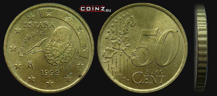 50 euro centów 1999-2006 - monety Hiszpanii