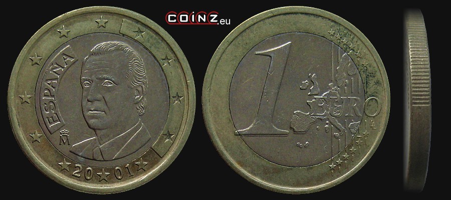 1 euro 1999-2006 - monety Hiszpanii