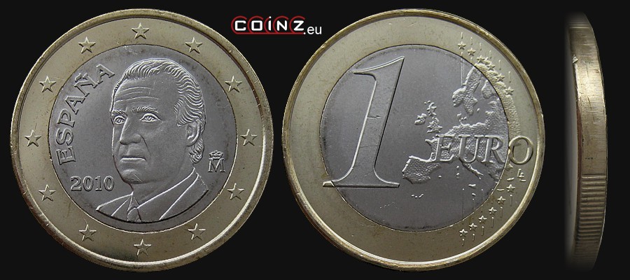 1 euro od 2010 - monety Hiszpanii