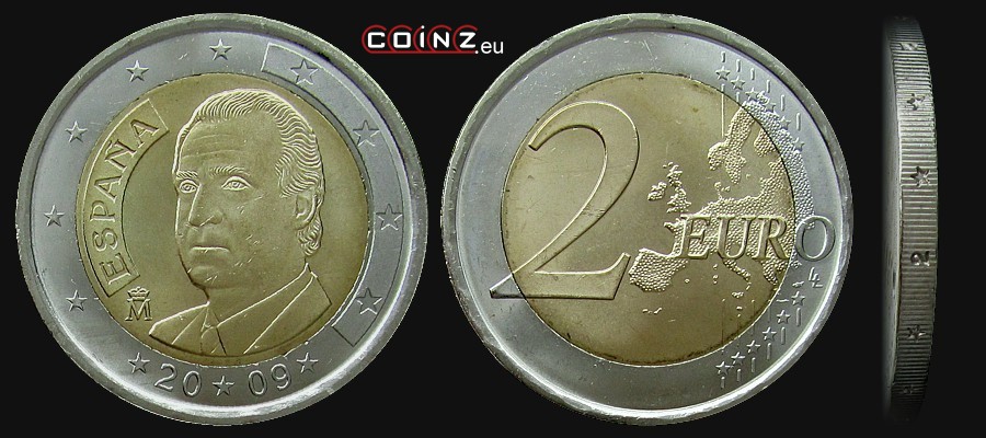 2 euro 2007-2009 - monety Hiszpanii