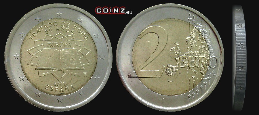 2 euro 2007 Traktaty Rzymskie - monety Hiszpanii