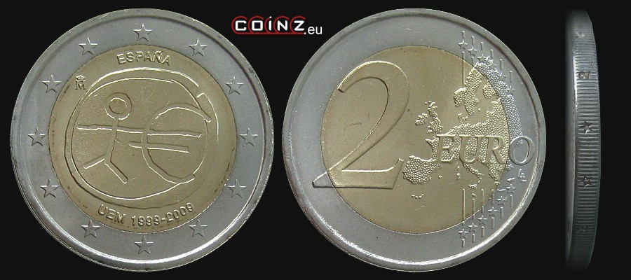 2 euro 2009 Unia Gospodarcza - monety Hiszpanii