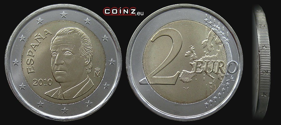 2 euro od 2010 - monety Hiszpanii