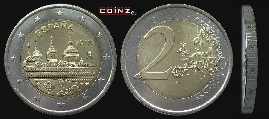 2 euro 2013 - Escorial - monety Hiszpanii