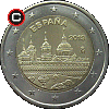 2 euro 2013 - Escorial - układ awersu do rewersu