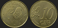 Monety Hiszpanii - 10 euro centów 2007-2009