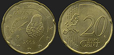 Monety Hiszpanii - 20 euro centów 2007-2009