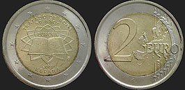 Monety Hiszpanii - 2 euro 2007 50 Rocznica Traktatów Rzymskich