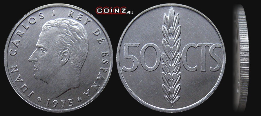 50 centymów 1976 - monety Hiszpanii