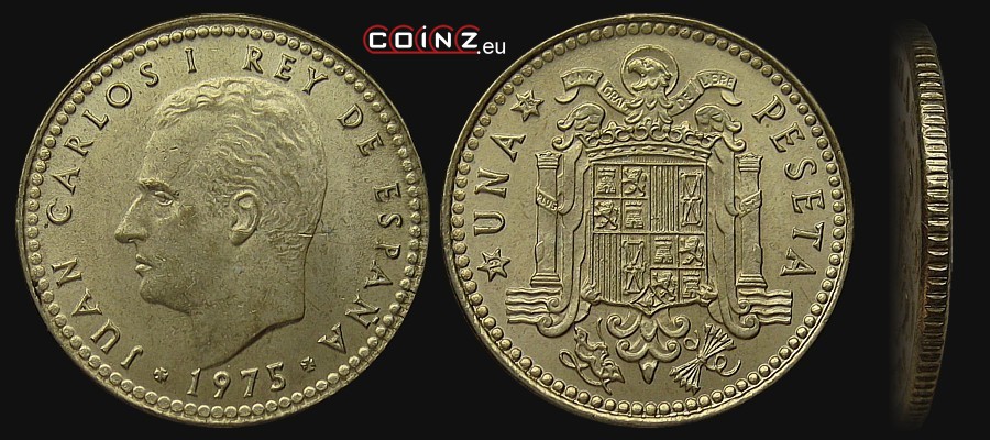 1 peseta 1976-1980 - monety Hiszpanii