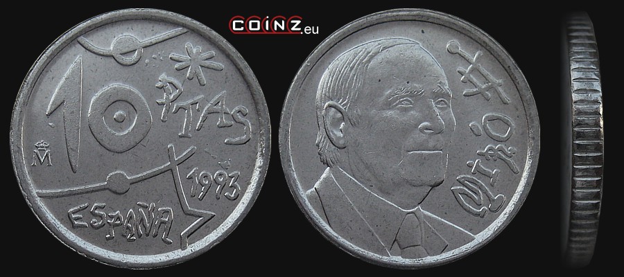 10 peset 1993 Joan Miró - monety Hiszpanii