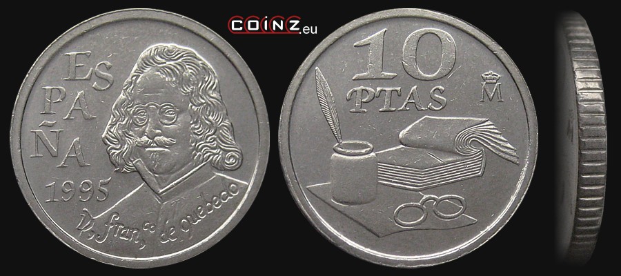 10 peset 1995 Francisco de Quevedo - monety Hiszpanii