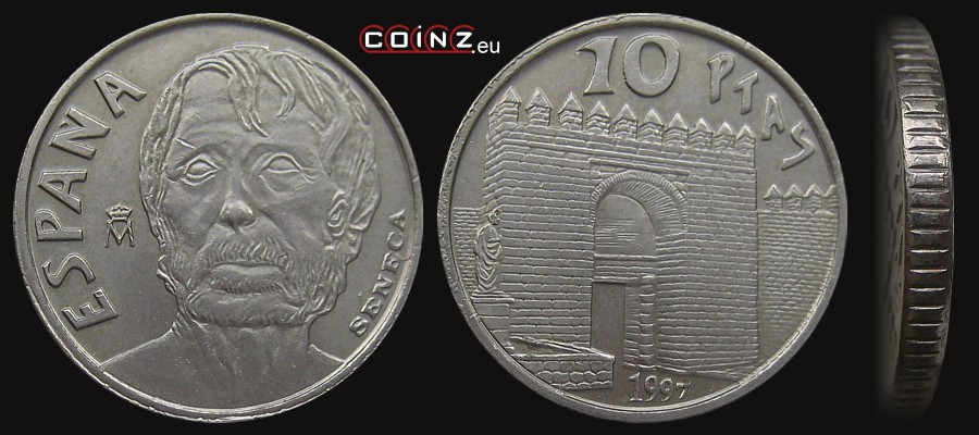 10 peset 1997 Seneka - monety Hiszpanii