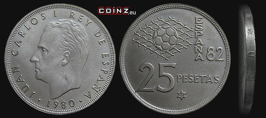 25 peset 1980-1982 Mundial Hiszpania '82 - monety Hiszpanii