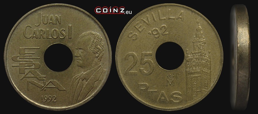 25 peset 1992 EXPO - La Giralda - monety Hiszpanii