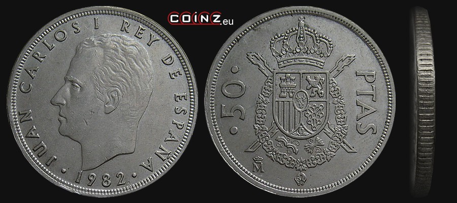 50 peset 1982-1984 - monety Hiszpanii