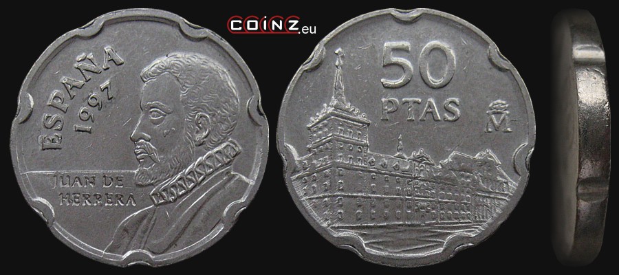 50 peset 1997 Juan de Herrera - monety Hiszpanii