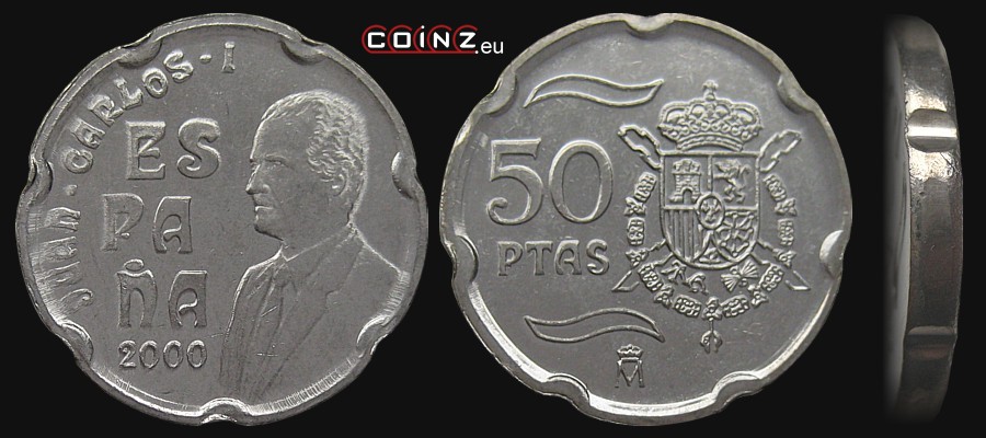 50 peset 1998-2000 - monety Hiszpanii