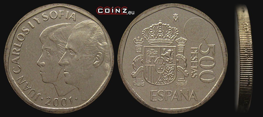 500 peset 1993-2001 - monety Hiszpanii