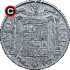 5 centymów 1940-1953 - układ awersu do rewersu