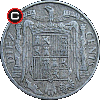 10 centymów 1940-1953 - układ awersu do rewersu
