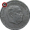10 centymów 1959 - układ awersu do rewersu