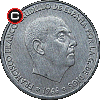 50 centymów 1967-1975 - układ awersu do rewersu