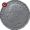 50 centymów 1980 - Mundial Hiszpania '82 - układ awersu do rewersu